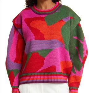 FARM Rio Abstract camo sweater, NWT medium